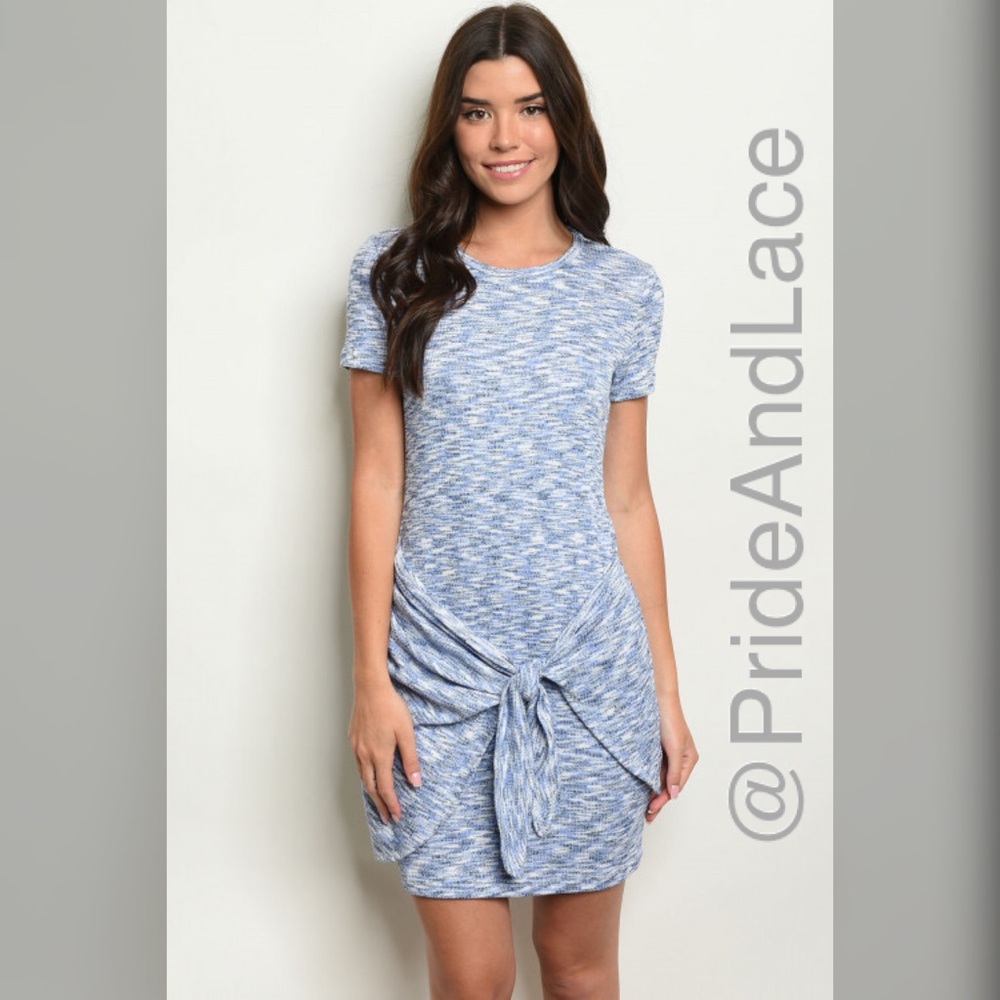 🌊 Blue Twist Knot Dress 🌊